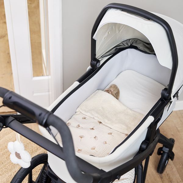 Meyco Baby Gingko Wiegdeken - 75 x 100 cm - Pre-Washed hydrofiel - Soft Sand