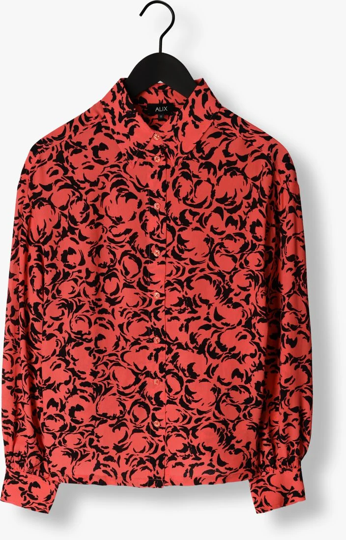 ALIX THE LABEL koraal alix the label blouse ladies woven two colour blouse