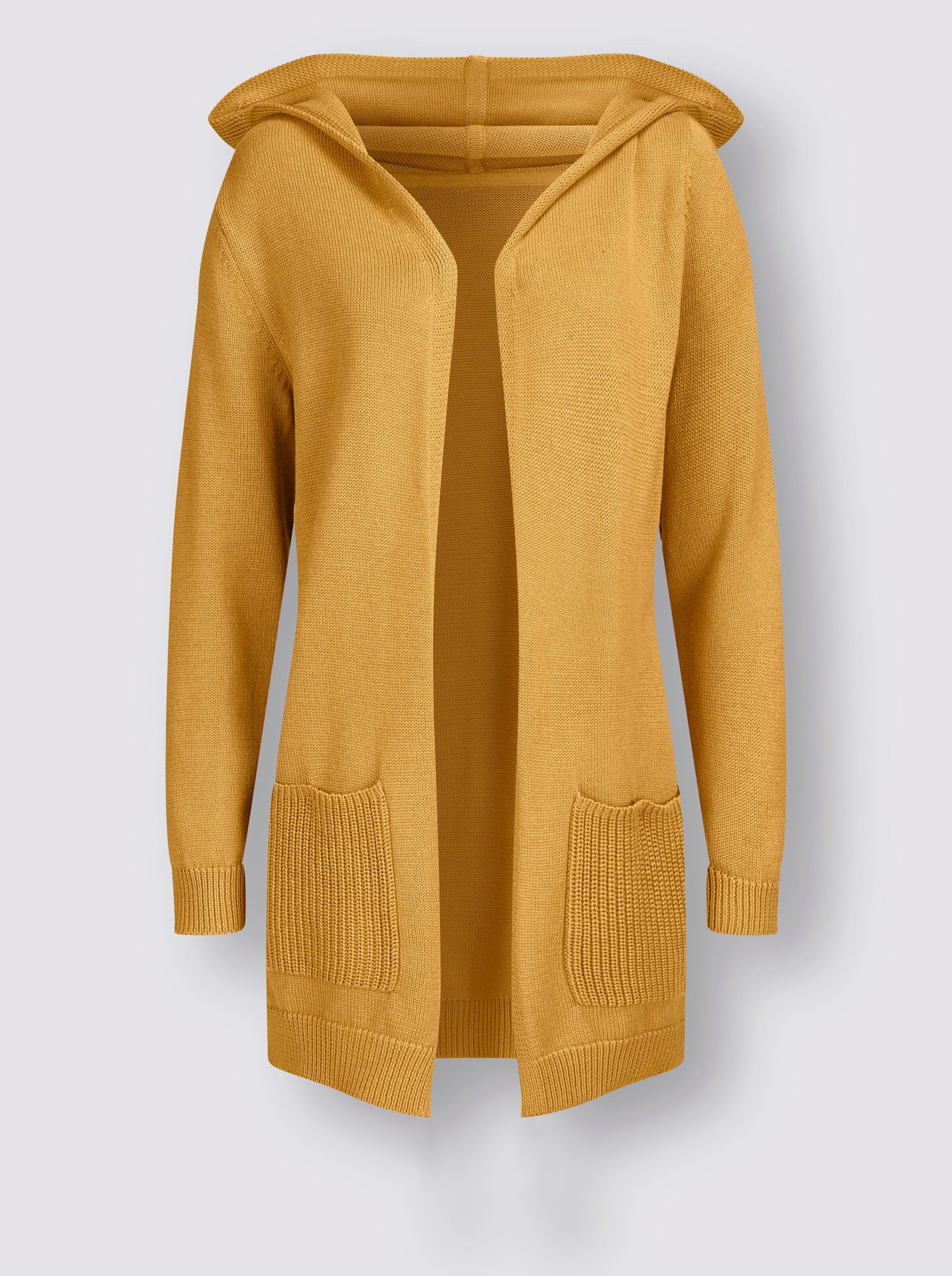 Long-Strickjacke