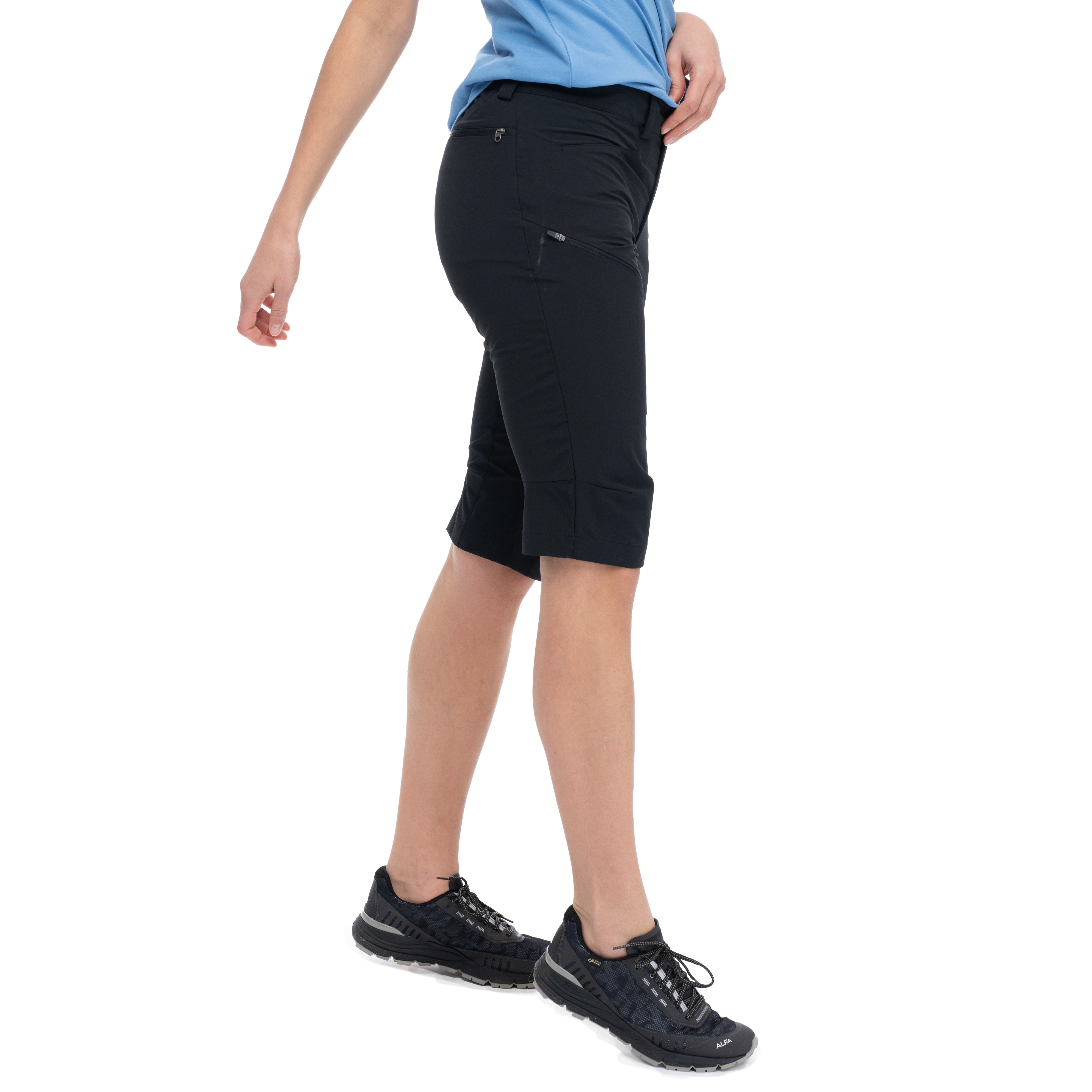 Vandre Light Softshell Long Shorts Women Black