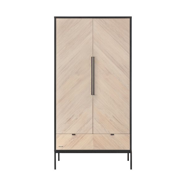 Kidsmill Vince Kledingkast 2-Deurs Black / Oak