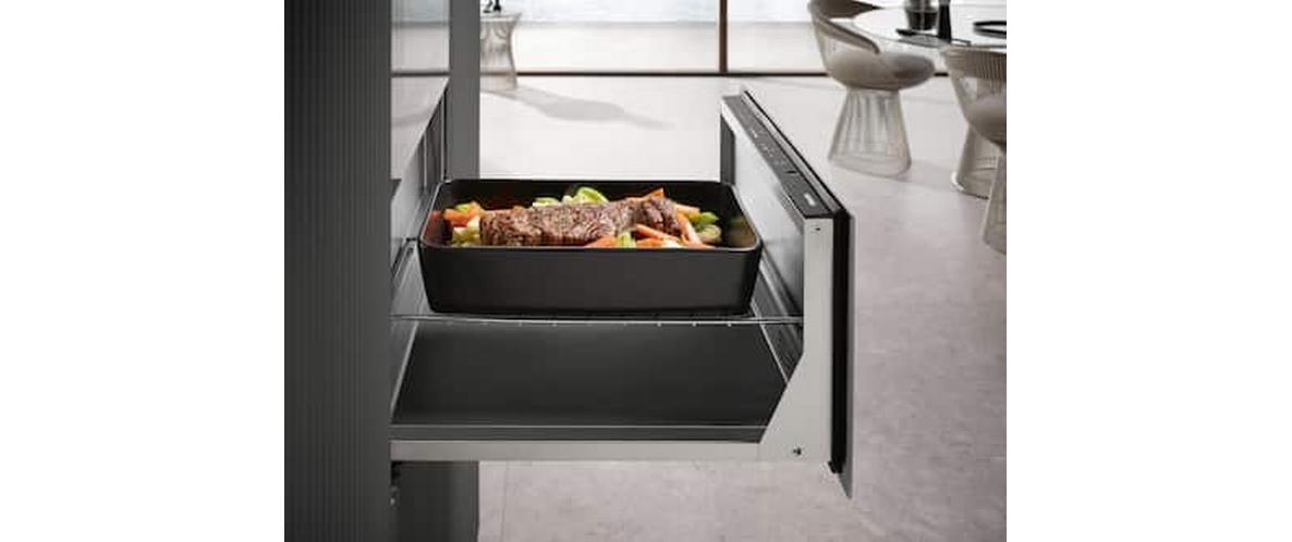 Wärmeschublade ESW 7010 125 Gala Ed<br>Grifflose Gourmet-Wärmeschublade zum Vorwärmen von Geschirr und Warmhalten von Speisen