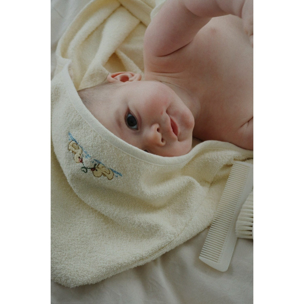 Køb Konges Sløjd Antique White Figo Baby Håndklæde GOTS