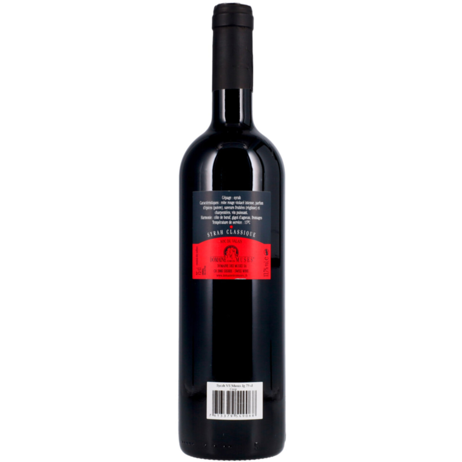 Valais AOC Syrah Classique Domaine des Muses -75cl