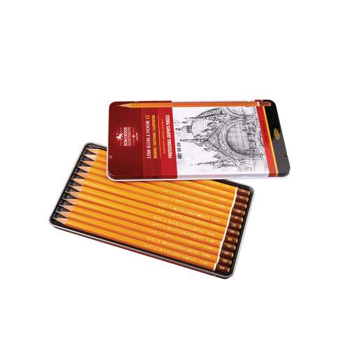 KOH-I-NOOR Graphit-Set 1502/II - Sortiment mit 12 Bleistiften