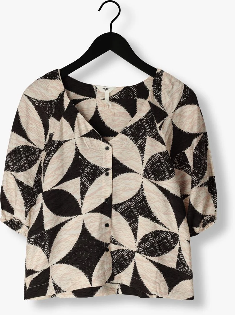 OBJECT zwarte object blouse objbettina re 2/4 top