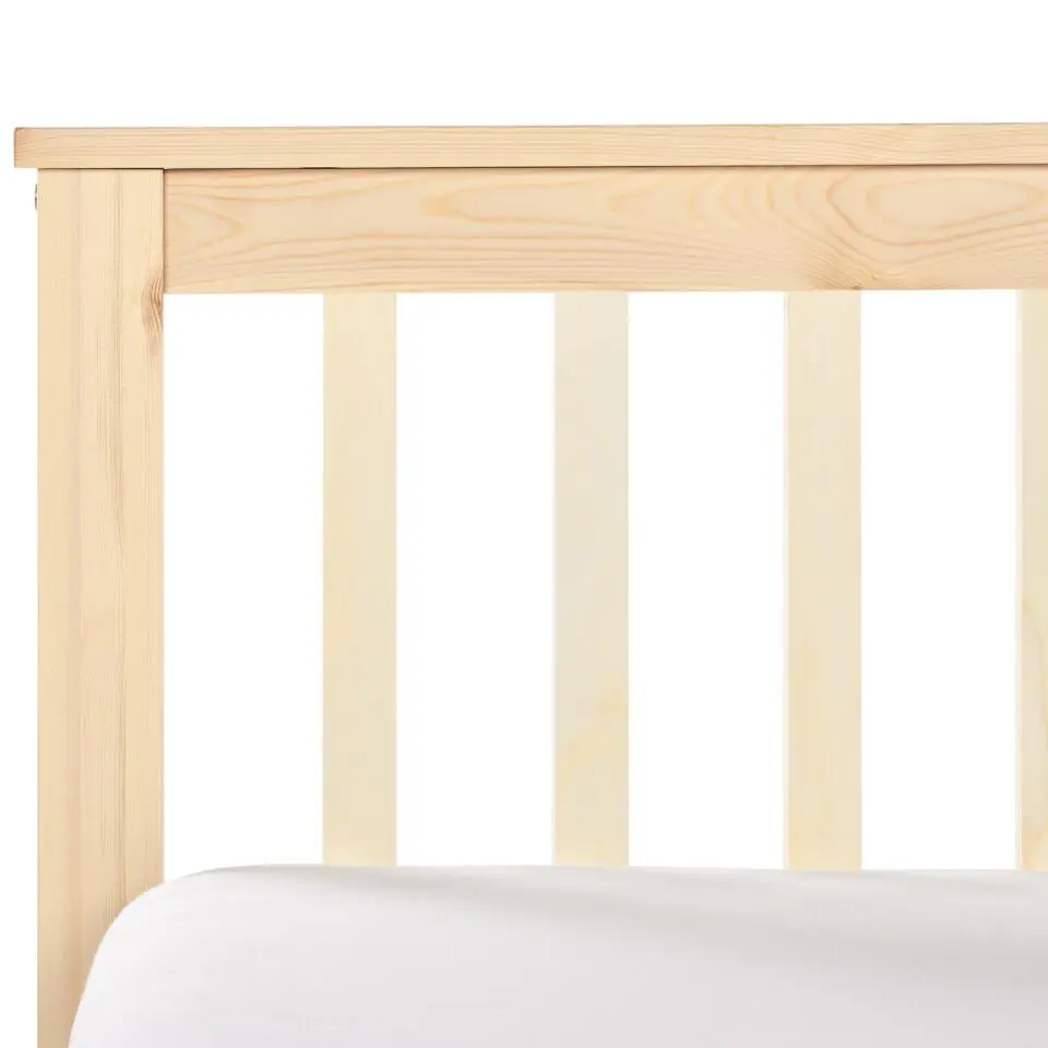 OLENDON - Tweepersoonsbed - Lichtbruin - 140 x 200 cm - Dennenhout