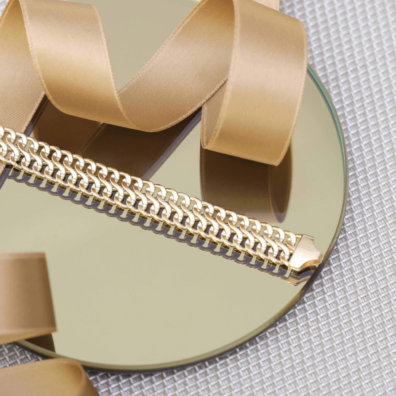 14 Karaat geelgouden armband gourmet