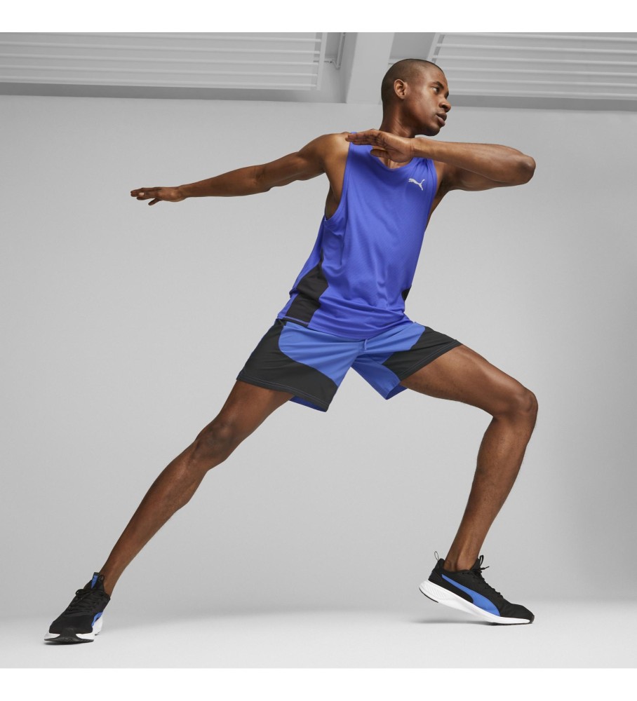 Tênis Puma Short Run Favorite Velocity 7 azul e preto