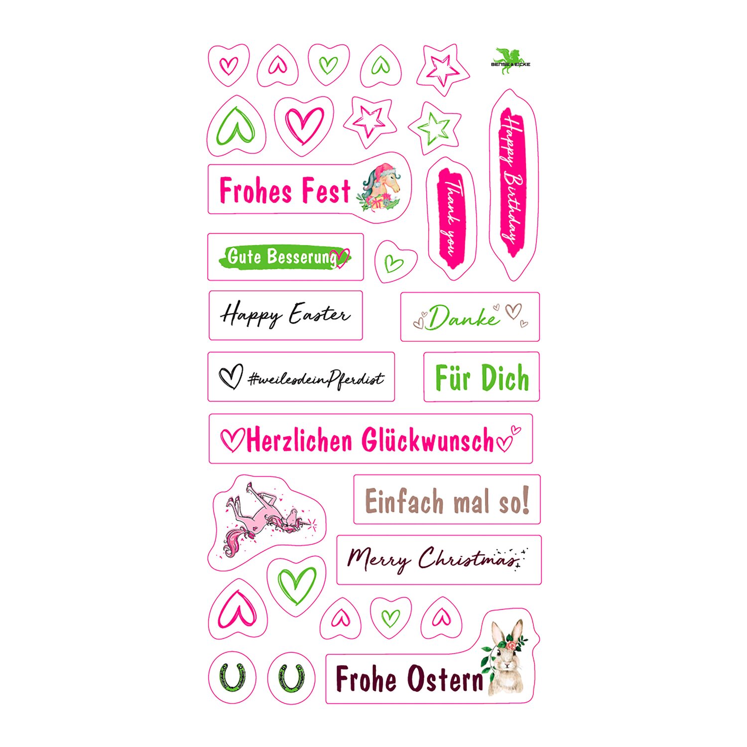 BENSE & EICKE Geschenkset mit Stickerbogen