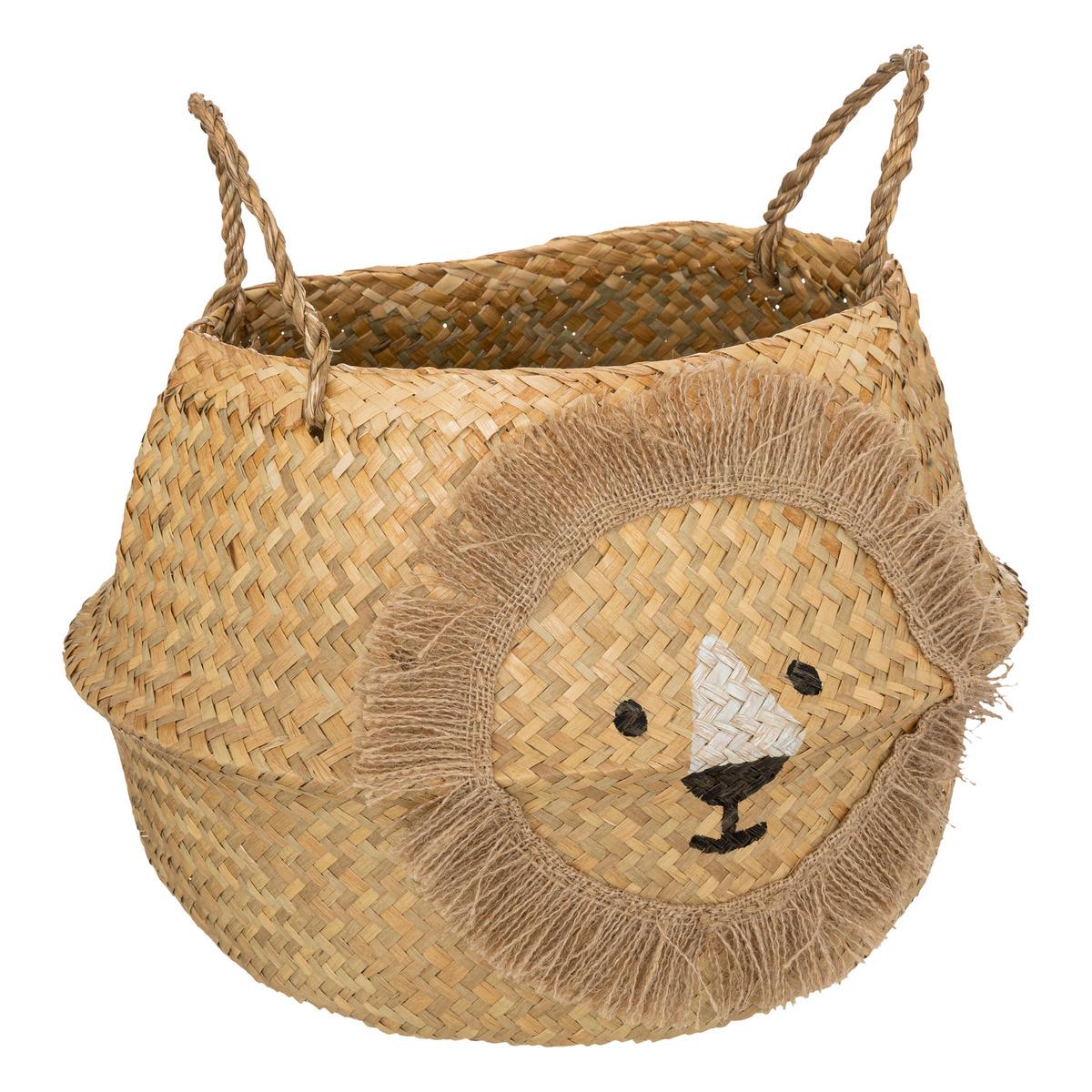 PANIER PLIABLE ROSEAU LION D.35CM