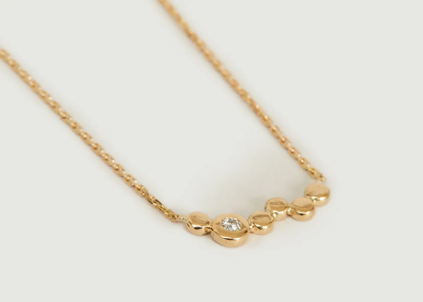 Collier chaîne or jaune et diamant Ira Monsieur