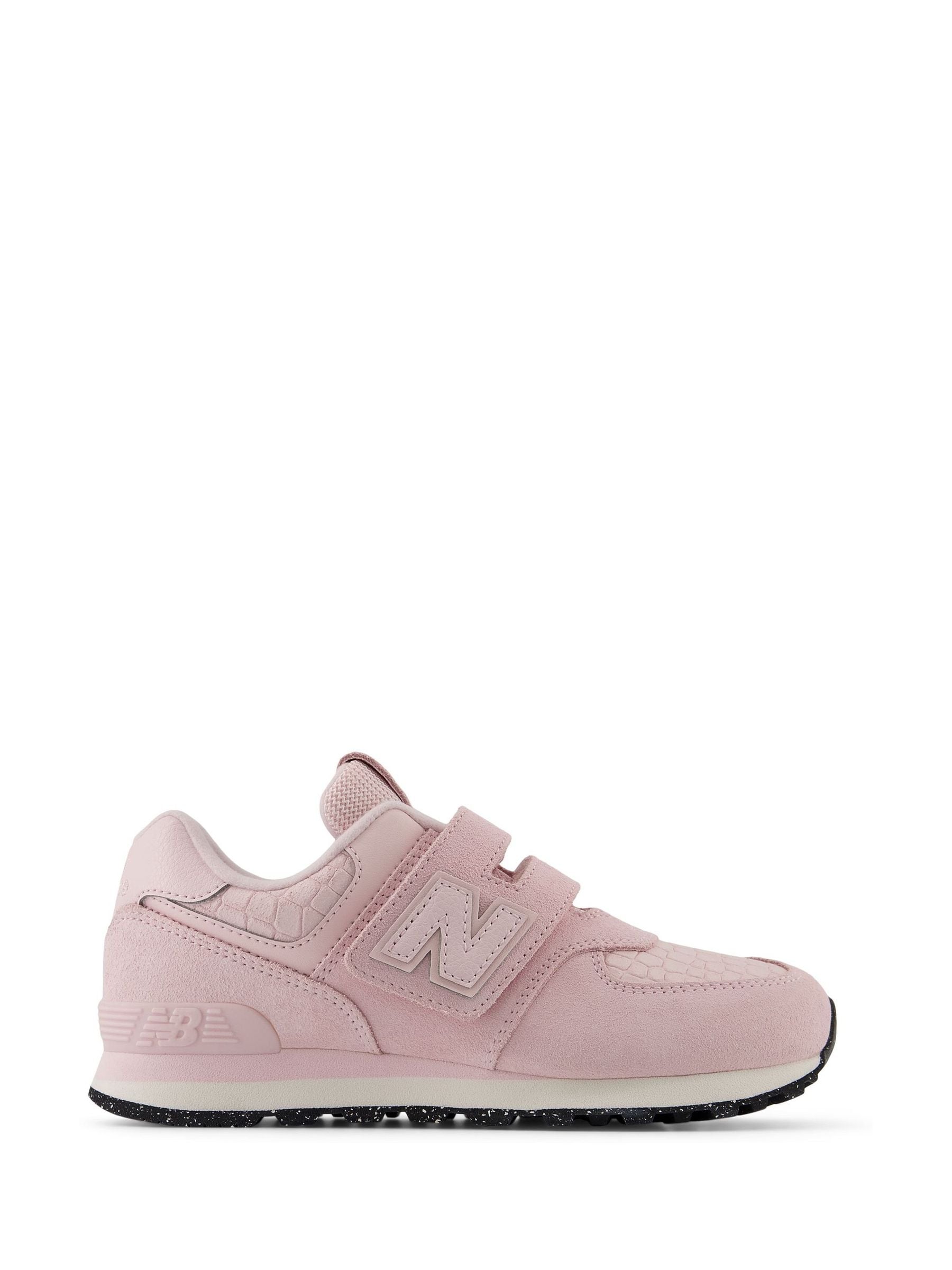 Roze - New Balance 574 meisjessneakers
