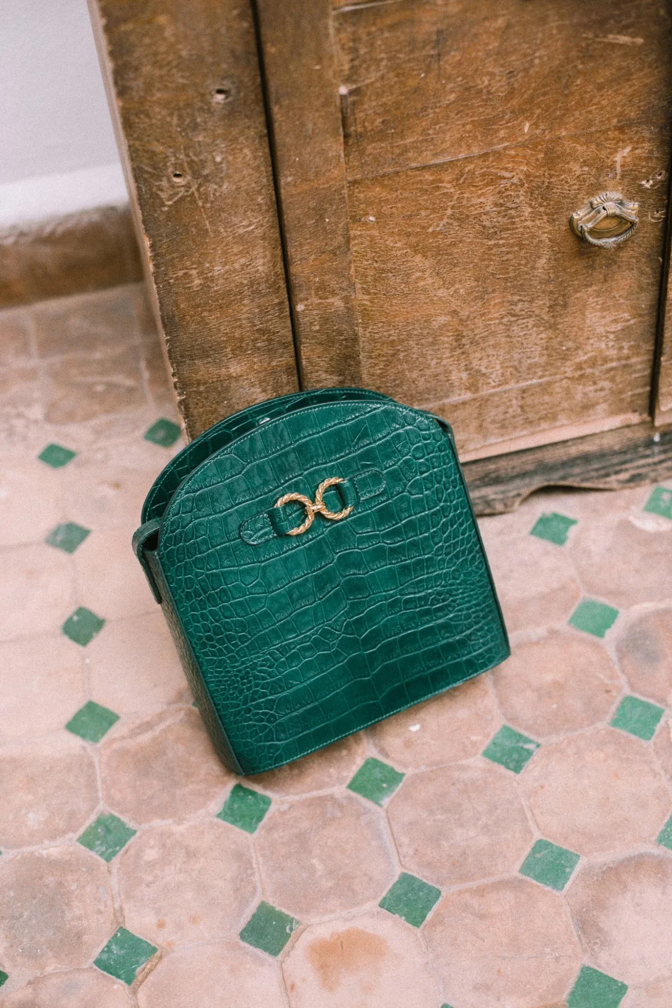 Sac en cuir croco Aimée Fauvette