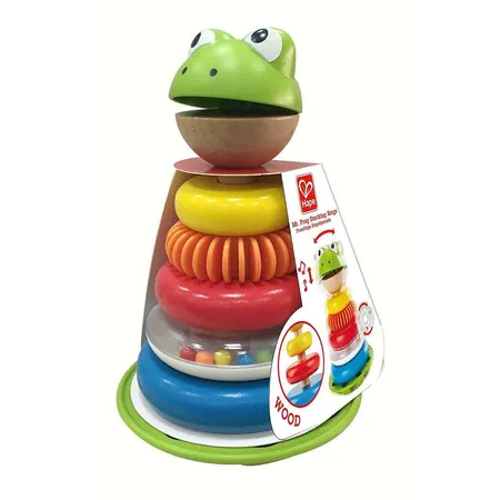 Hape Stapel Frosch, Motorik-und Lernspielzeug zum Sortieren und Stapeln