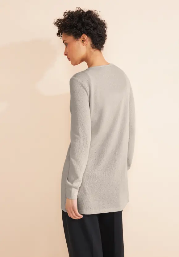 Offene Shirtjacke - smooth sand beige
