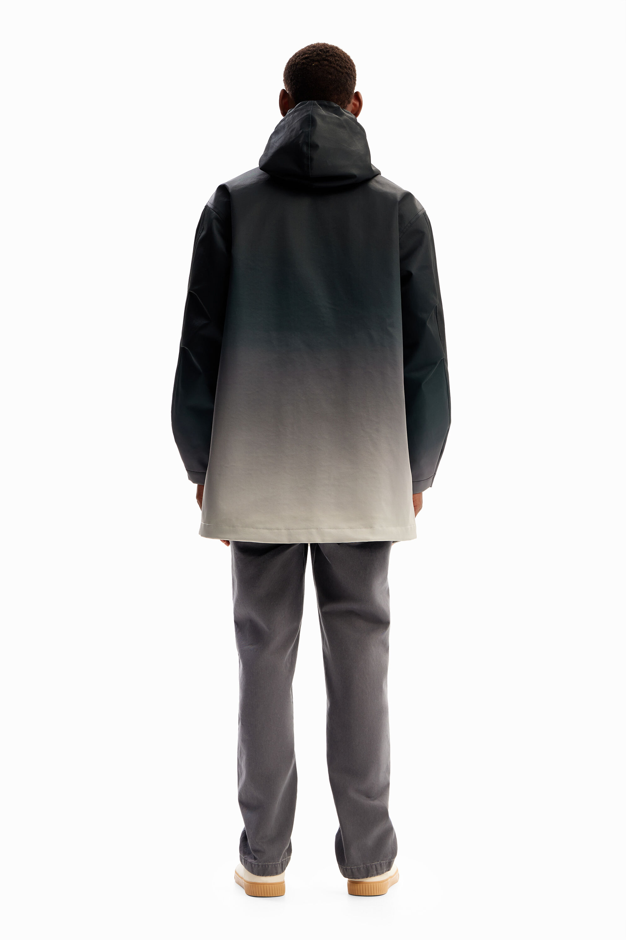 Parka degradado capucha
