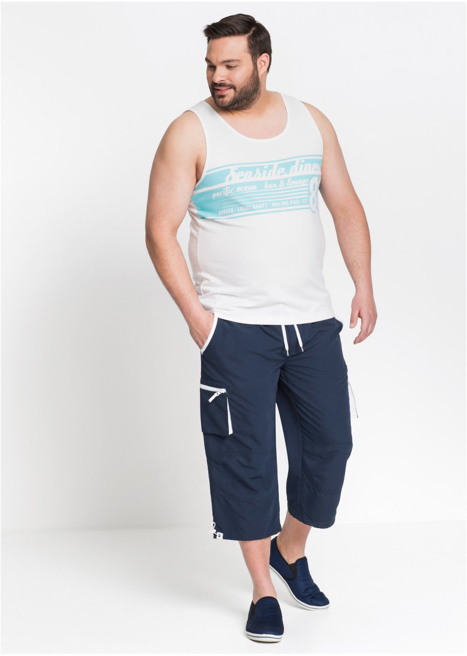 Pantalon 3/4 à enfiler en microfibre