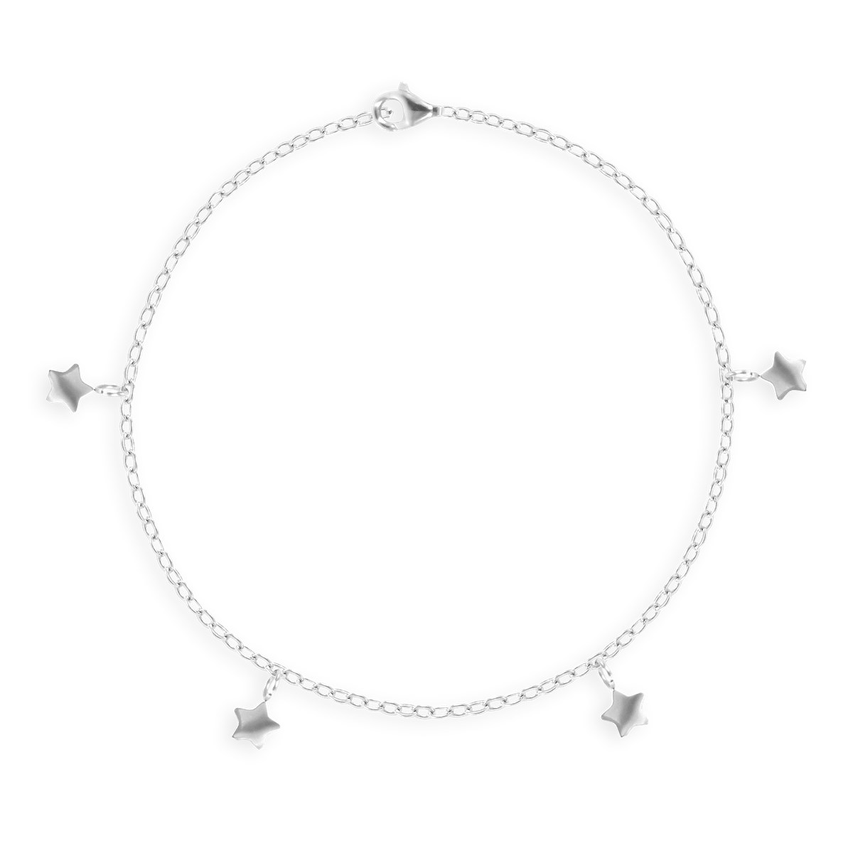 Bracelet étoiles en acier argenté