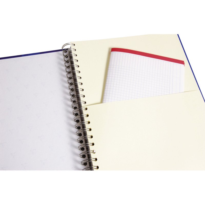 Cahier spirale Clairefontaine Bind'o block A4+ 22,5 x 29,7 cm perforé petits carreaux 240 pages