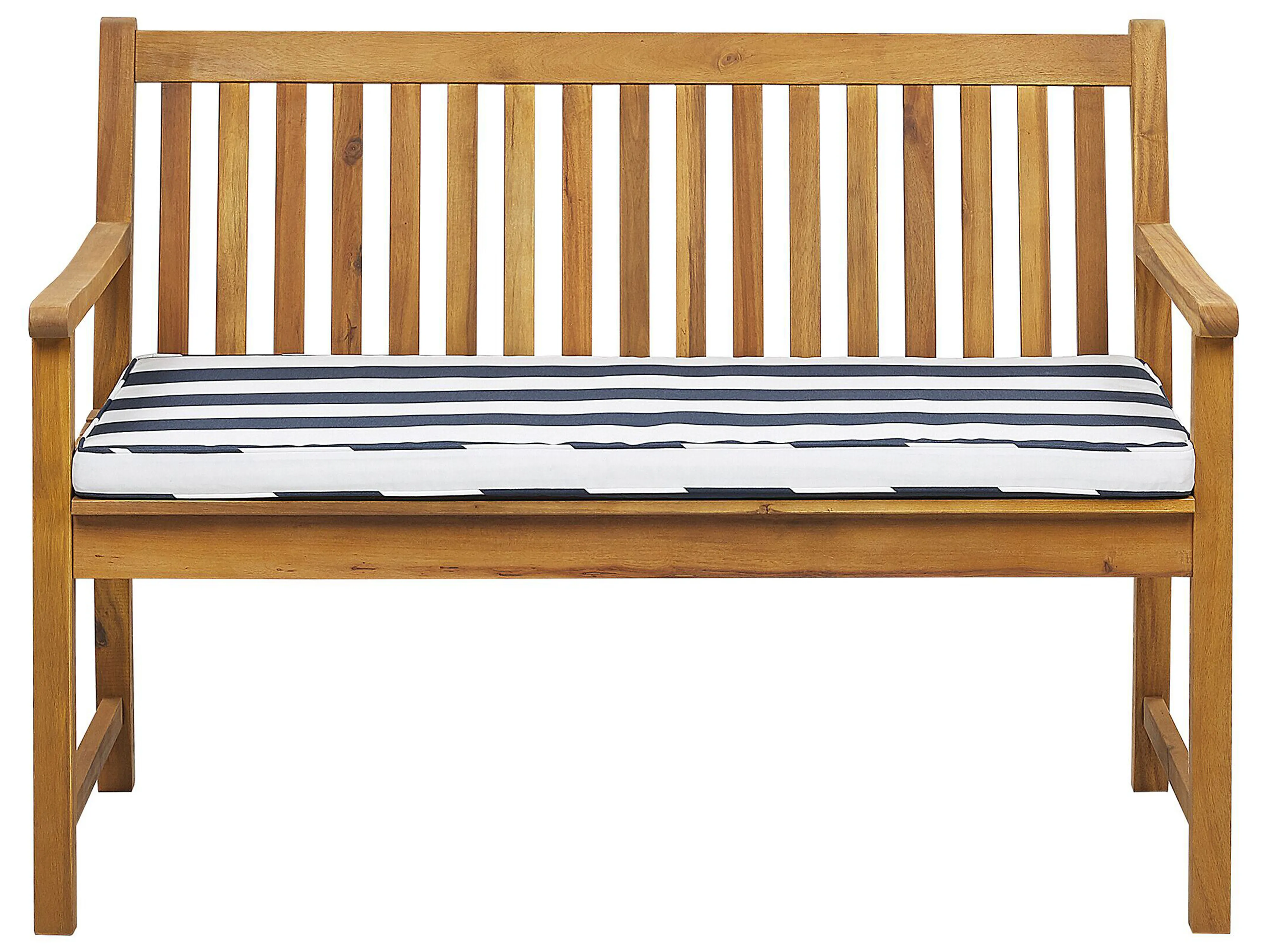 Tuinbank met zitkussen VIVARA 120 cm Gecertificeerd acaciahout Marineblauw
