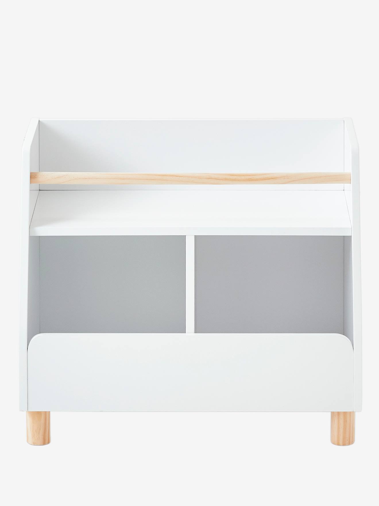 Estante unissex com caixas organizadoras, linha Ptilou, branco claro, bicolor/multicolorido