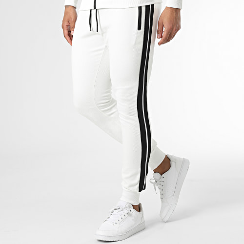 Ensemble De Survetement A Bandes Blanc
