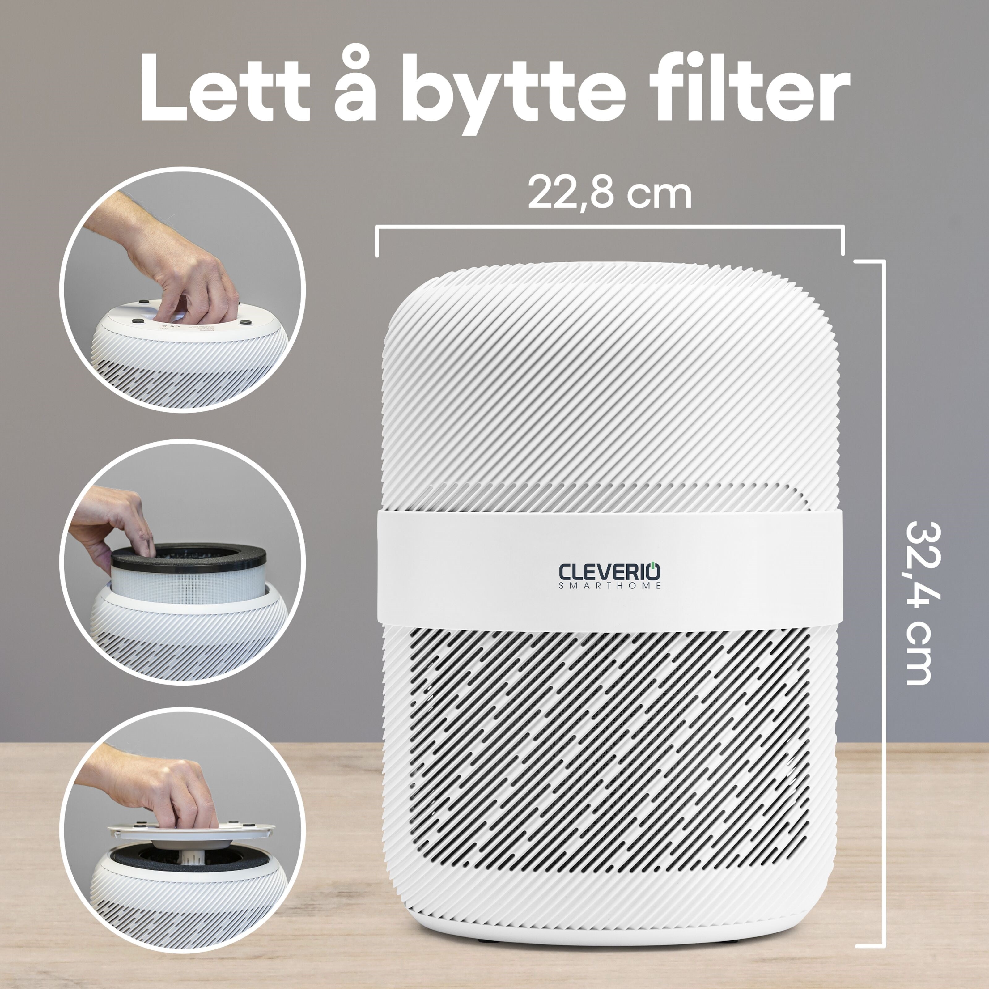 Cleverio Air Purifier Filter for luftrenser