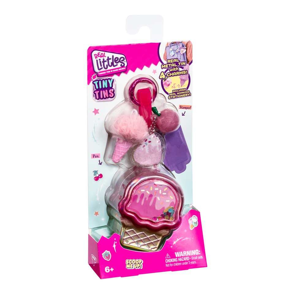 Real Littles Mini dåser med charms af skoleredskaber - Clip on Playset