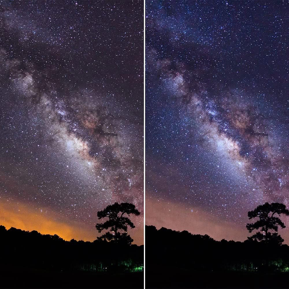 (67mm) Natürliche 28-fach beschichtete Astrofotografie Nacht-Filter Linse für DSLR Kameras mit Aufbewahrungsbox