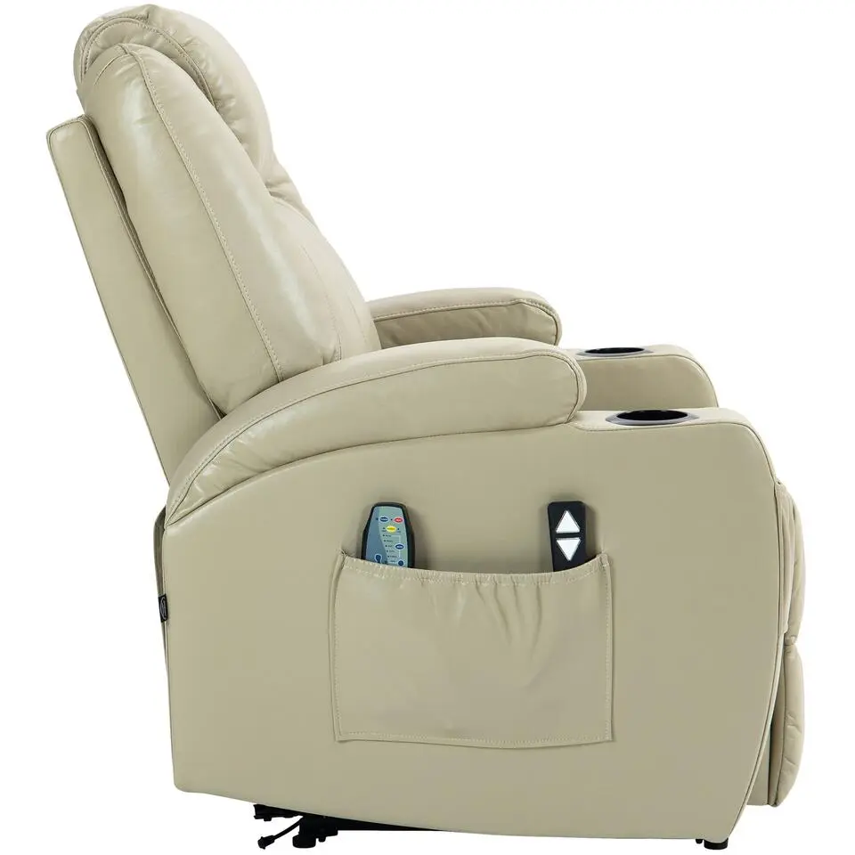 CLP Fauteuil Hepler zwart Frame - Kunstleer - creme