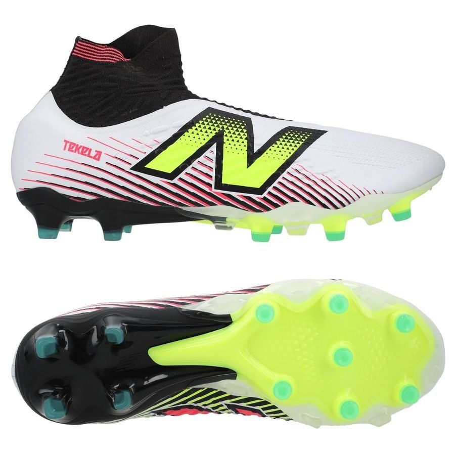 New Balance Tekela V4 Pro FG - Blanc/Violet/Jaune Fluo