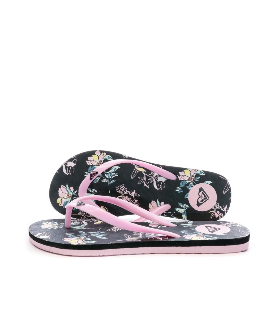 Tongs Noir/Rose Femme Roxy Secon