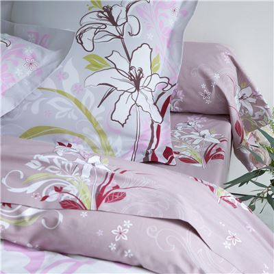 Linge de lit fleurs de lys - BECQUET CRÉATION