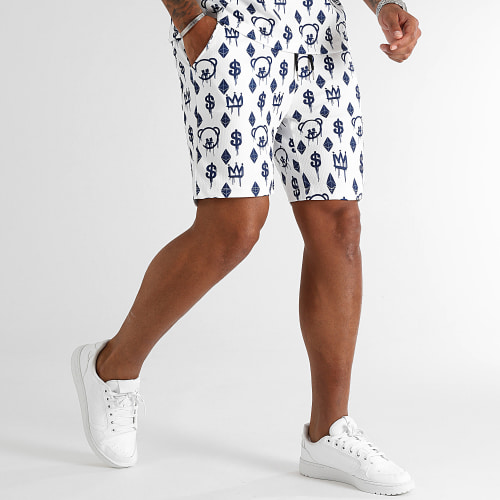 Ensemble Tee Shirt Oversize Et Short Jogging Maison de Couture 0054 0058 Blanc