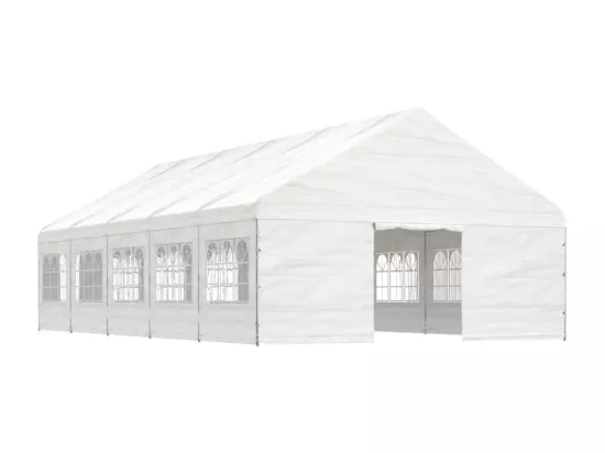 Belvédère avec toit blanc 11,15x5,88x3,75 m polyéthylène