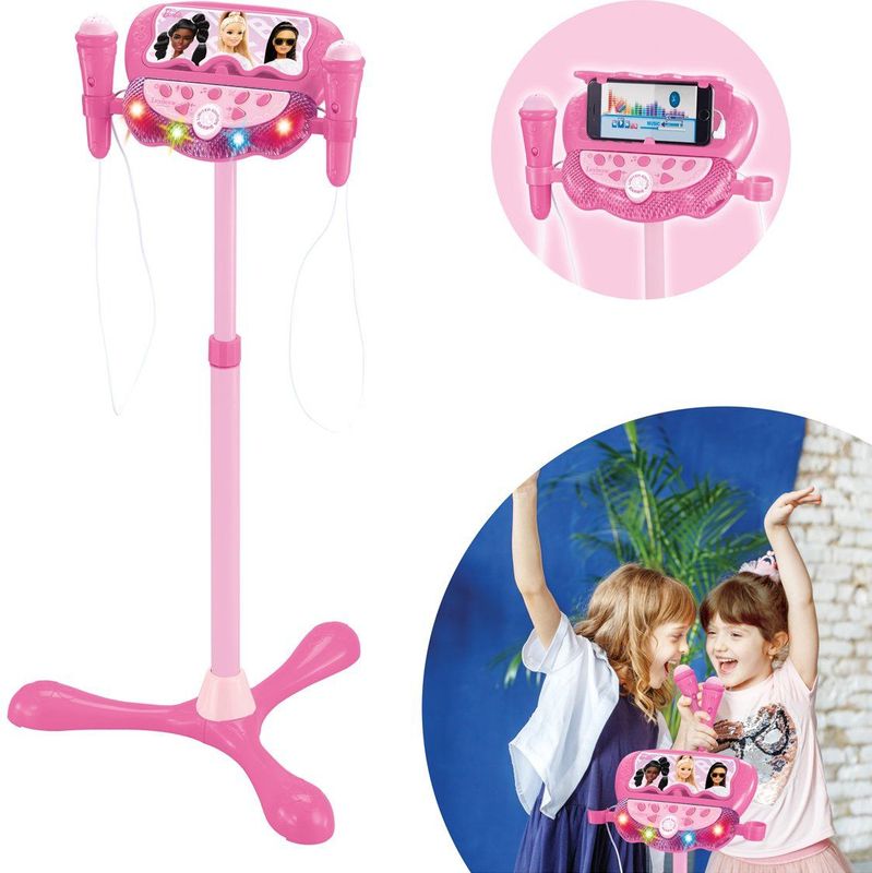 Lexibook - S160BB - Staande Lichtgevende Luidspreker - Roze - Voor Kinderen - Inclusief 2 Microfoons