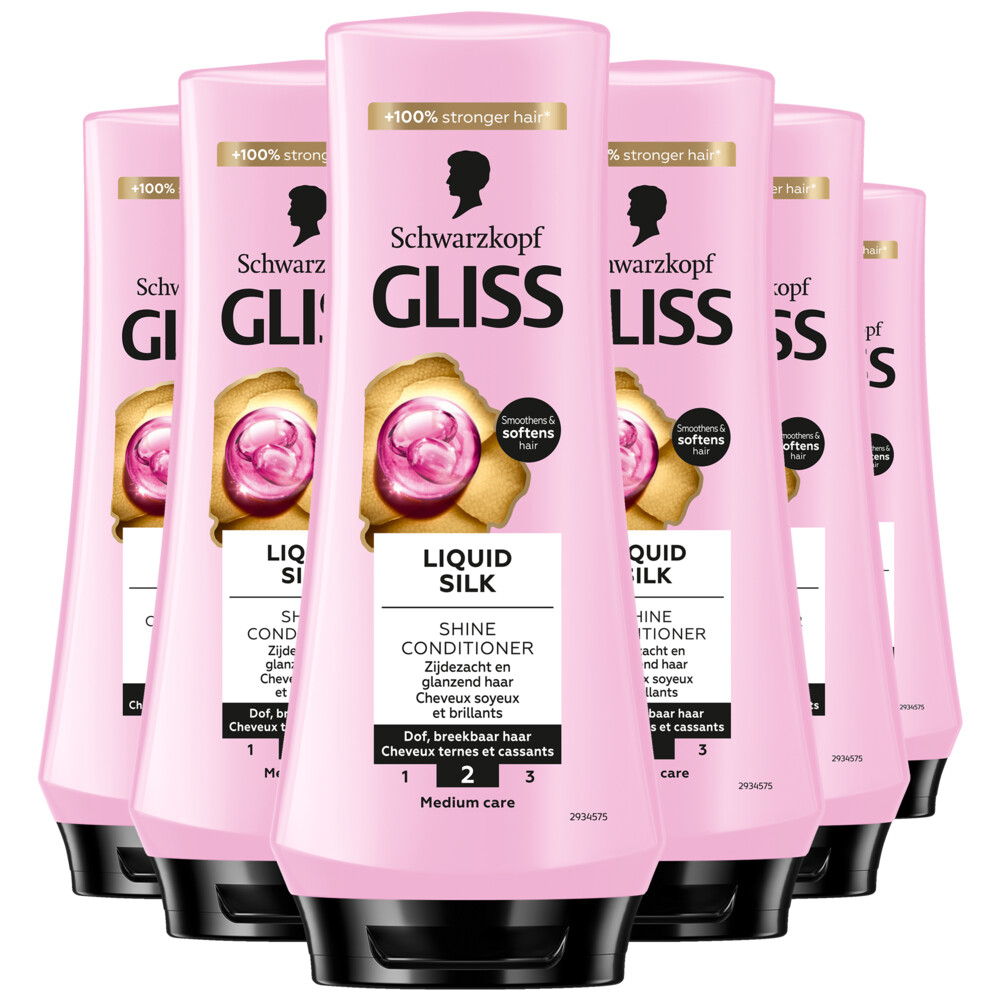 6x Gliss ConditionerLiquid Silk200 ml