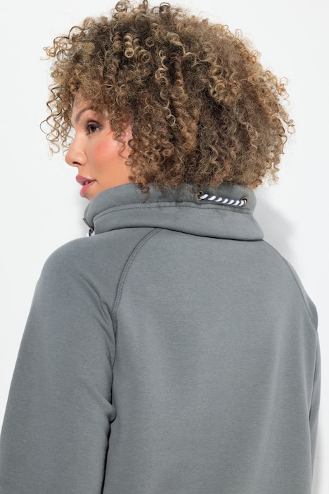Sweatshirt, weiter Stehkragen, Taschen, Raglan-Langarm