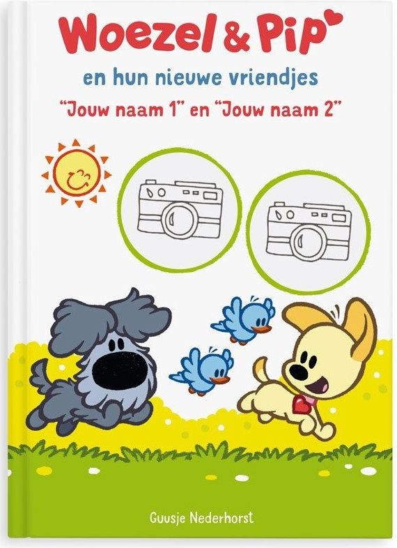 Boek met namen en foto's - Woezel en Pip tweelingeditie - XL boek (Softcover)