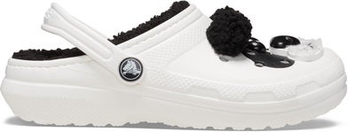 Crocs Classic Fôrede Tøfler, Panda/Chalk