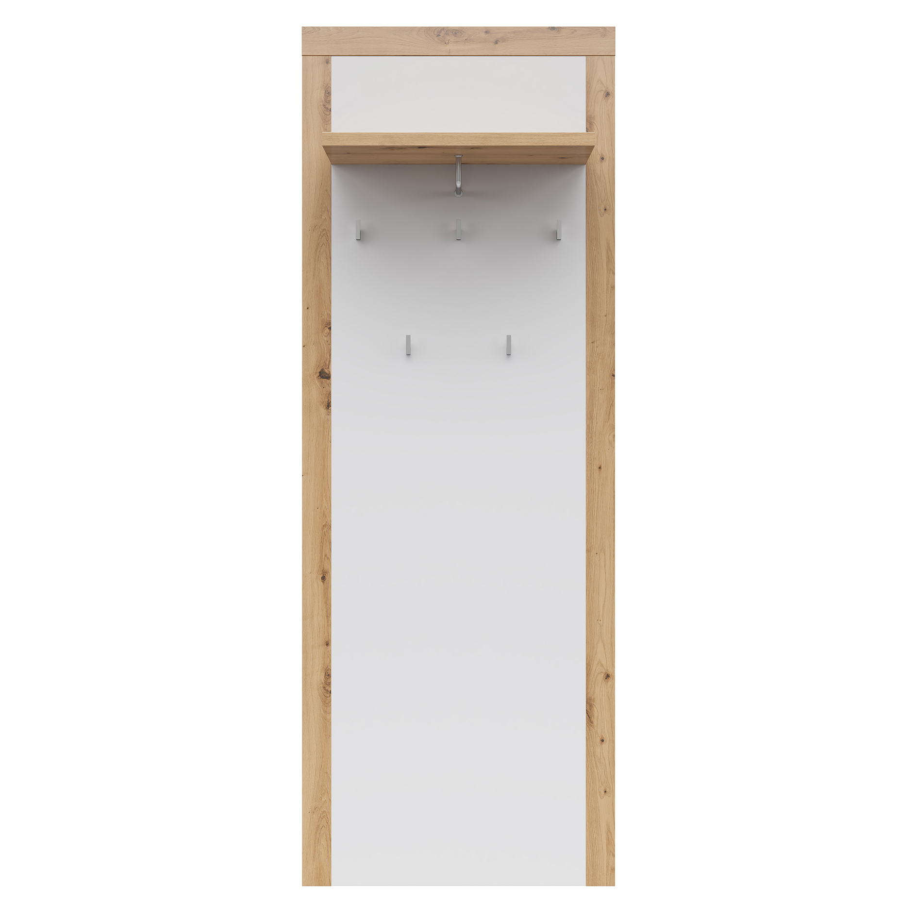 Garderobenpaneel - Artisan Eiche - weiß - 192 cm hoch
