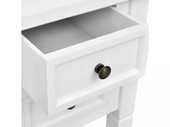 Bureau blanc à 5 tiroirs