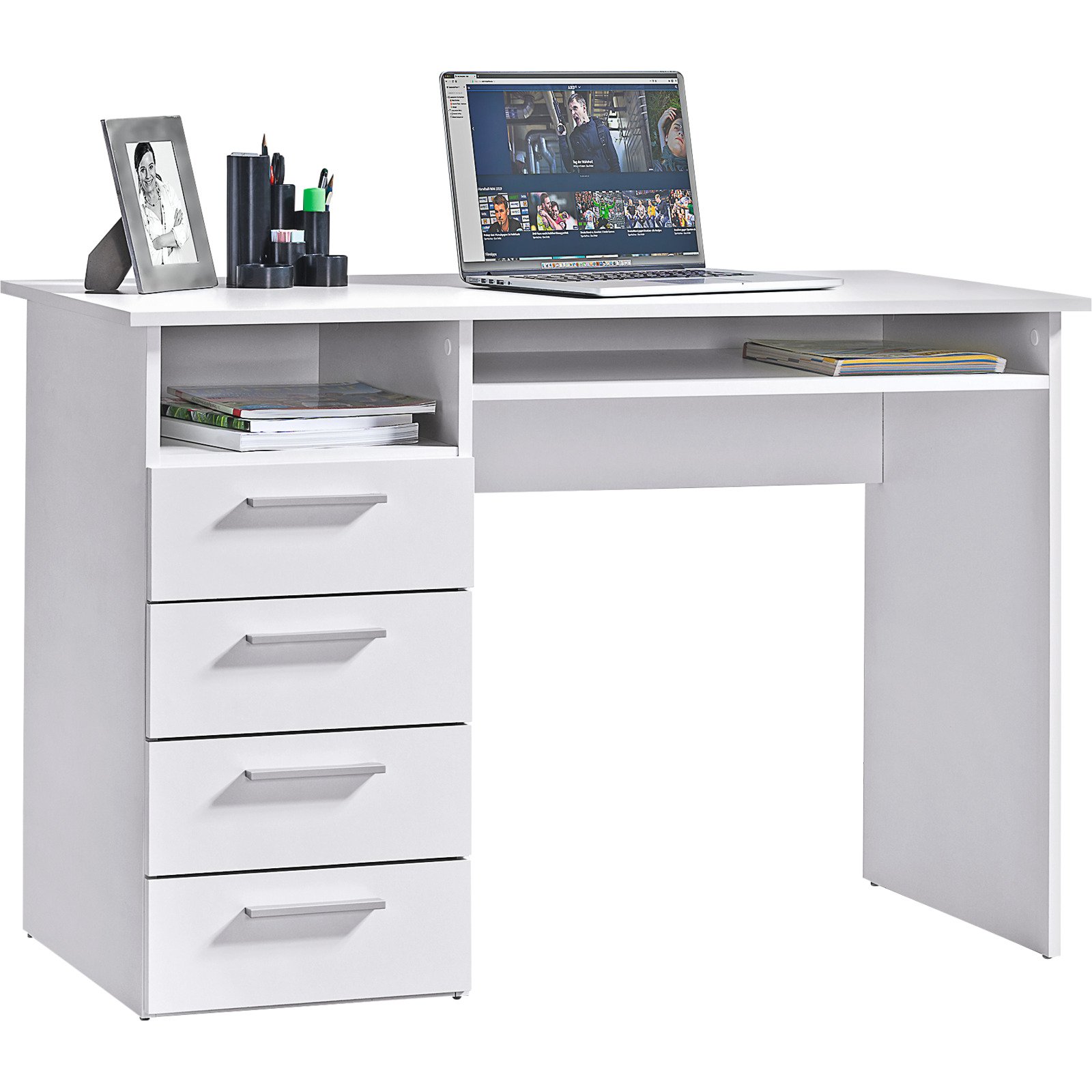 Schreibtisch David Dekor weiss 110 x 75 x 55 cm