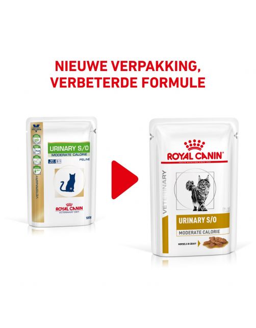 Royal Canin Veterinary Diet Urinary S\/O Moderate Calorie Morsels Gravy Wet - Kattenvoer - 85 g