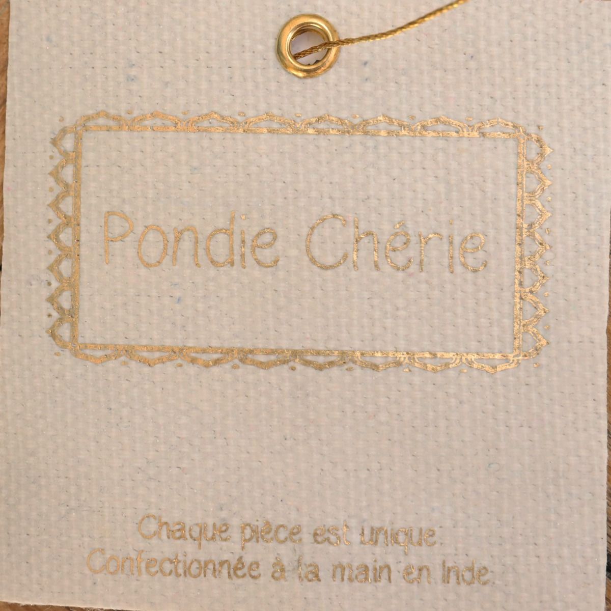 Suspension indienne à grelots orange Pondie Chérie