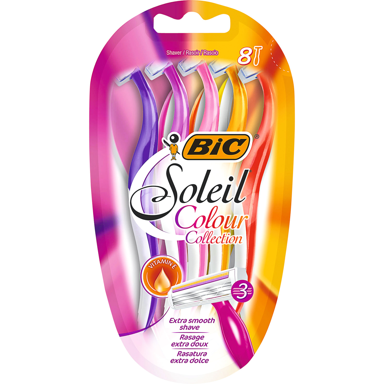 BiC Einwegrasierer Soleil Colour Collection 8 Stück