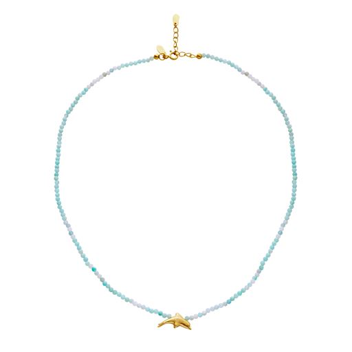 Maanesten Tiki Halskæde, 18 Ct Gold Plated, 42 3 cm