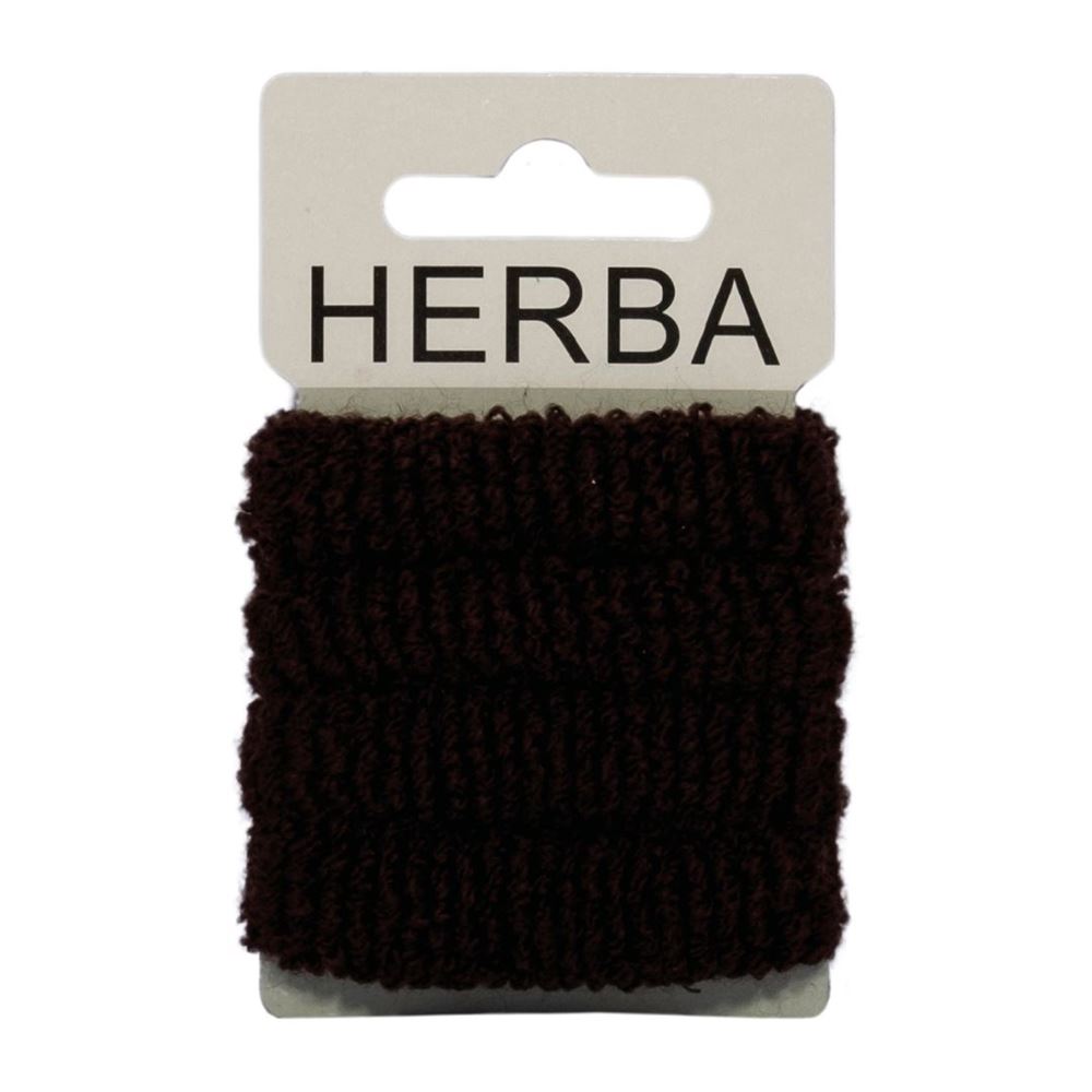 HERBA Haarbinder<br>4 Stück, 4cm, frottée schwarz