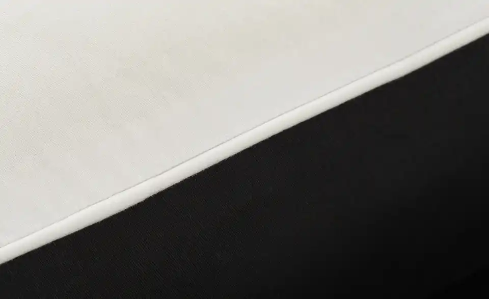 como Satin Wende-Bettwäsche Satin Piping Schwarz 135x200 cm, 80x80 cm